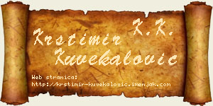 Krstimir Kuvekalović vizit kartica